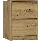  Hucoco Iris  Mesita de Noche de Estilo escandinavo 55x43x40cm  Mesita de Noche con 2 cajones  Mesita de Noche de Estilo Moderno  Armario de Almacenamiento Moderno