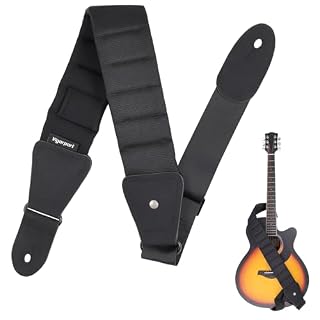 Vigorport Guitar Strap 3″ Wide Thicked Padded Electric & Acoustic Guitar Strap, Adjustable Bass Strap with Hidden Pick Holder - Les Beatles, Paul McCartney, John Lennon, RIngo Starr, George Harrison