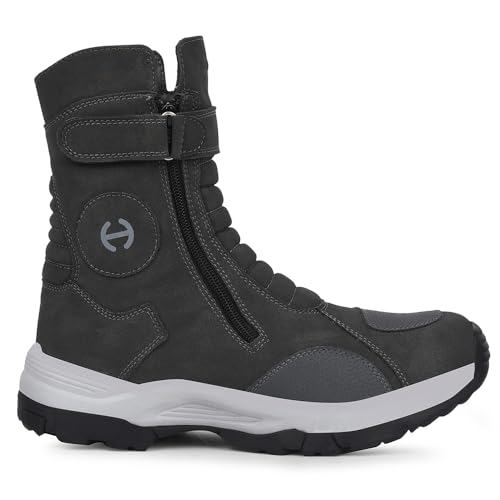 Image of Liberty Healers Black & Dark Grey Boots for Men - Memory Foam Casual Wear