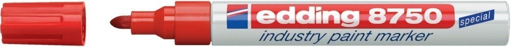 Edding Lack Marker 8750 Industry Paint Marker, 2 - 4 mm), color rojo