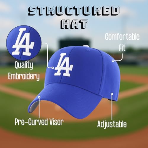 Gorra clásica ajustable Los Angeles Baseball MVP Team Azul miniatura 6