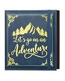 Leather Photo Album 4x6 200 Photos,Slip-in Photo Album Book with 50 Sheets, Travel Souvenir Diary Photo Book for Family Wedding Baby and Holiday Pictures