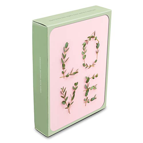 Image of Studio Oh! Artisan Blank Note Cards by Studio Oh! - Love Among The Leaves - Pack of 8 - 4.25 inch x 5.5 inch Printed Textured Art Paper Embellished with Foil Stamping Cards and Envelopes