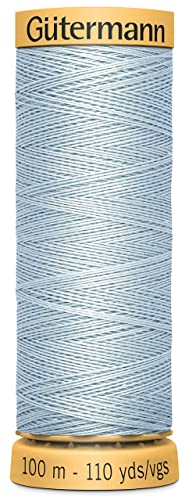 Hilo de algodón natural Gutermann 110 yd azul claro miniatura 1