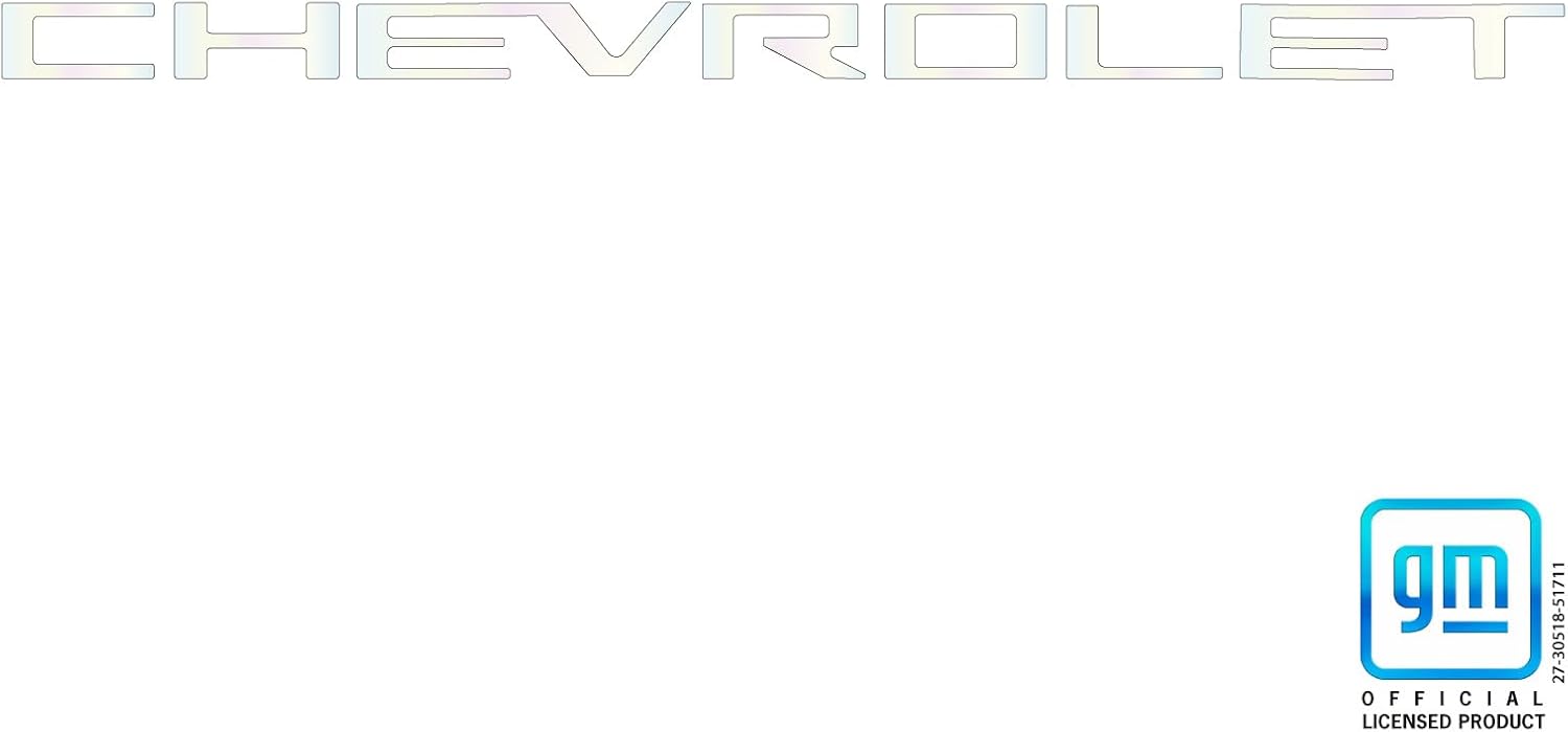 Chevy Silverado White Trail Boss Grille Lettering Overlay Decal Kit 2022-2026 GM Licensed