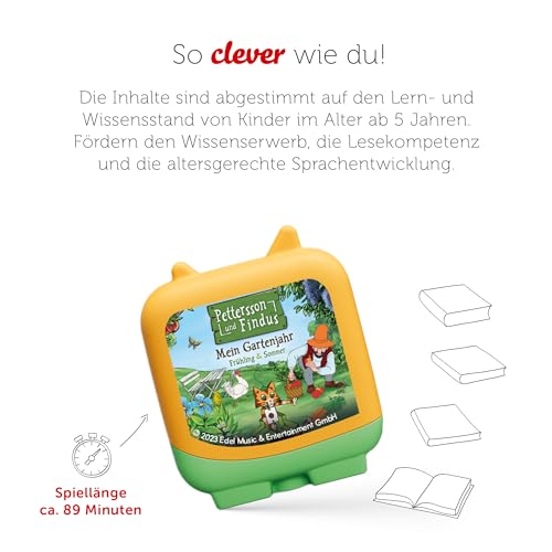 tonies Clever Toniebox, Pettersson und Findus – Findus erklärt die Welt – Mein Gartenjahr – Frühling & Sommer, Wissens-Hörspiel für Kinder ab 5 Jahren, Spielzeit ca. 90 Minuten