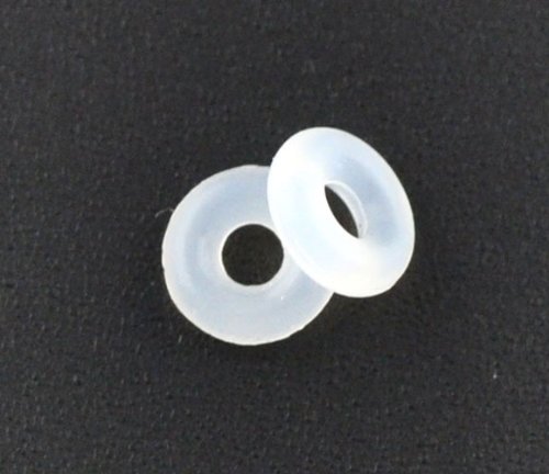 QPSupplies 500 x White Rubber/Silicone Beads Stopper 6mm Rings for Bracelets Jewellery Craft Making