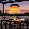 Cobuy Infrared Electric Patio Heater, 1500W Outdoor Heaters for Patio with Overheat Protection,1500W Hanging Ceiling Mounted Infrared Patio Heater with IP55,Cord-Free Design (black)