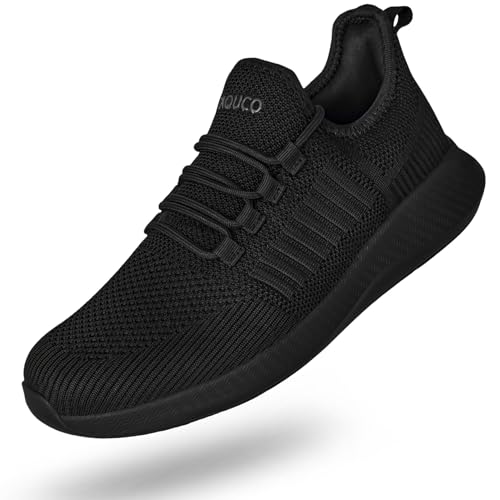 Taquco Non Slip Work Shoes for Men Slip On Shoes Slip Resistant Work Sneakers Nonslip Lightweight Restaurant Food Service Zapatos de Trabajo para Hombres (All Black 7.5)