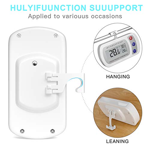 Digital Fridge Refrigerator Thermometer - Fridge/Freezer/Room Thermometer With Hook,Waterproof Large Lcd Display Max/Min Record, For Kitchen, Home, Restaurants (2Pack, Battery Included) #TOP3