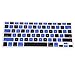 HDE Silicone Rubber Keyboard Skin for MacBook Pro (Non-Retina) (Blue & Black Checkered)