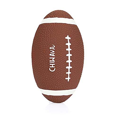 Chiwava 2 stück 6 Zoll Quietschen Latex Hundespielzeug Ball Fußball Rugbys Holen interaktives Spielzeug für mittlere groß Hunde