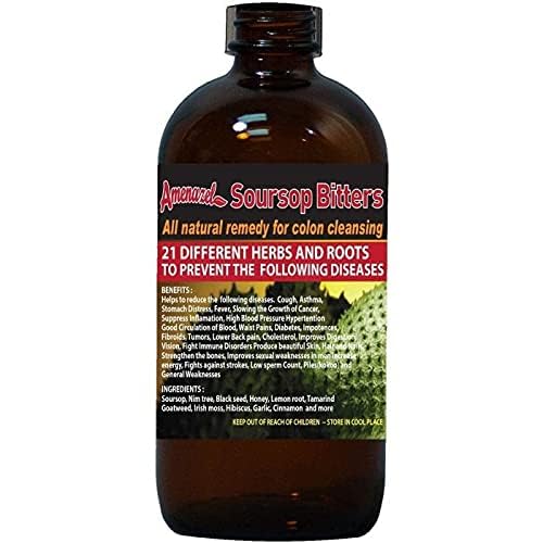Soursop Bitters x 3 Bottles 16oz - Natural Remedy for Colon Cleansing