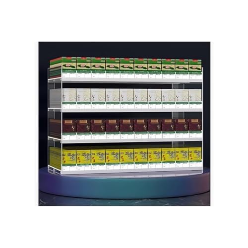 Montage mural ou sur comptoir pour ce présentoir à cigarettes rectangulaire gain de place