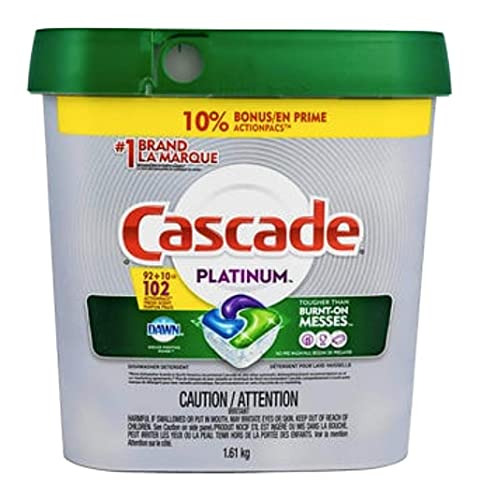 Cascade Platinum Actionpacs Dishwasher Detergent With Dawn, Fresh Scent - 102 Count #TOP19
