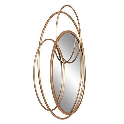 Patton Wall Decor Gold Metal Layered Circle Wall Accent Mirror, 22.5" #TOP3