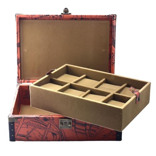 Invicta 8-Slot Wood & Leather Collectors Watch Case, Brown (IPM352)