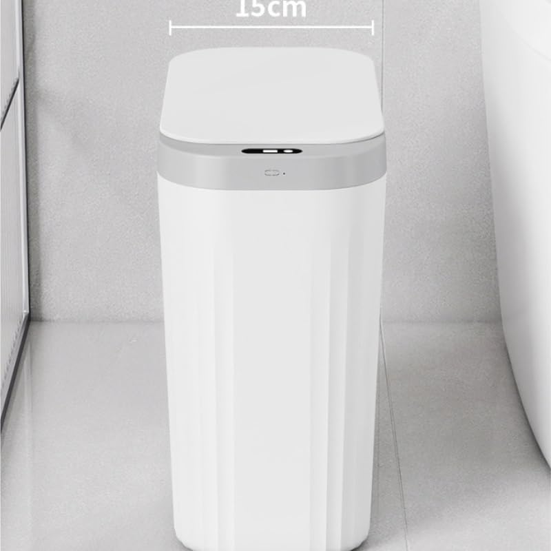 The Smart Sensor Trash Can is Automatic for Home Use in The Living Room Kitchen ABS Garbage