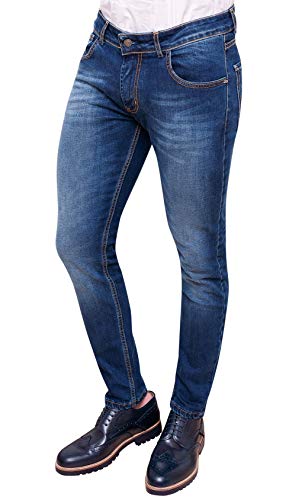 Jeans denim bleu conformé Zerogradi pour en finir avec les pantalons serrés
