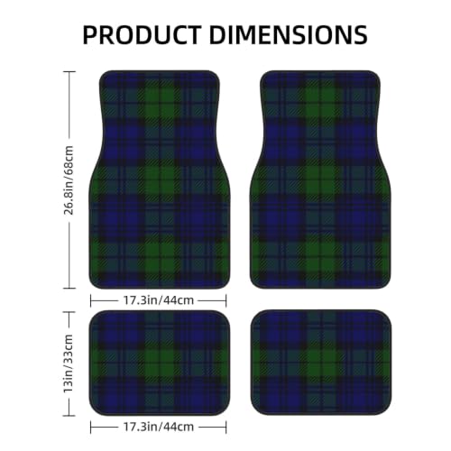 Alfombrillas de coche para lluvia y nieve con dise&ntilde;o cuadros escoceses 2