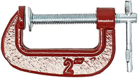 Dapetz ® G-Clamp 50mm Metal Woodwork DIY Carpentry Strong Corrosion Resistant Tommy Bar, Robust cast-Iron Frame, Steel Threaded bar with Tommy bar Handle & Swivel Shoe.