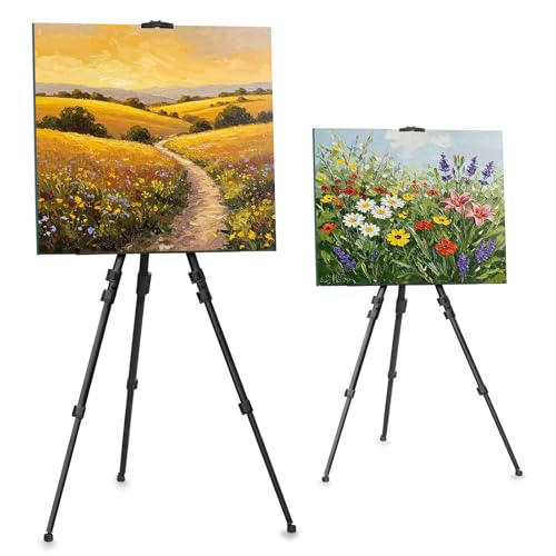JEAWIWI 2Pcs Black Easel Stand