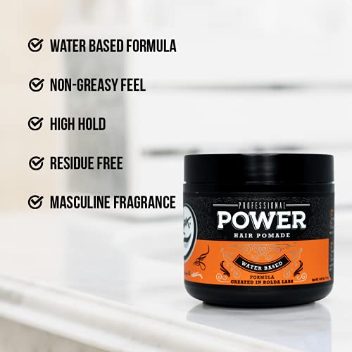 Rolda Power Hair Pomade Strong Hold High Shine 4.05Oz #TOP2