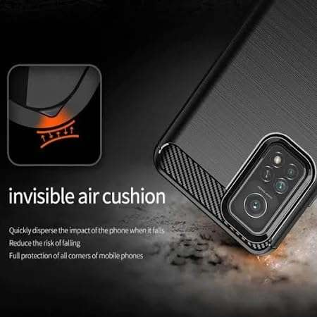 Image of Hybrid Carbon Fiber Back Case for Xiaomi Mi 10T 5G / Mi 10T Pro 5G (Black)