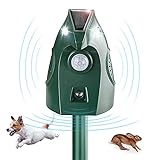 Repellente per Gatti, 2 Modalità Dissuasori per Gatti con Luce Lampeggiante, ad Energia Solare e Impermeabile Ultrasuoni per Piccioni, Cani, Uccelli, Puzzole, Scoiattoli, Cervi