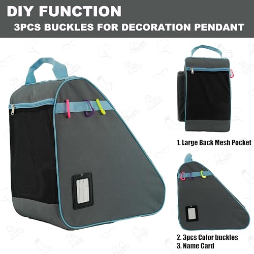 Skate Bag for Ice, Inline, Roller & Quad Skates - Kids & Adults