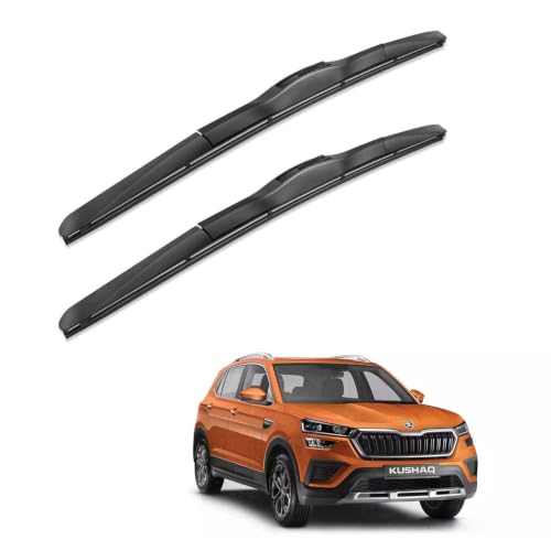 Image of Oshotto Frameless (O.E.M Type) Wiper Blades Compatible with Skoda Kushaq (20 inch / 18 inch)