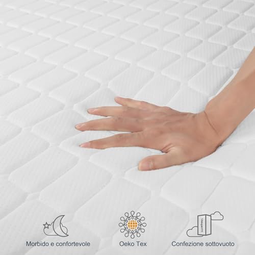 Vesgantti Materasso 90X200 Cm In Memory Foam Con Gel, Spessore 26 Cm, Supporto Zonale Per Il Corretto Allineamento Del Corpo, Certificato OEKO-TEX - 6