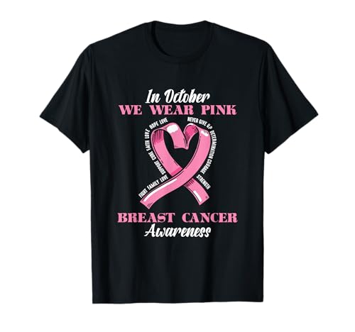 Conciencia sobre el cáncer de mama Superviviente Cinta rosa Guerrero Esperanza Camiseta