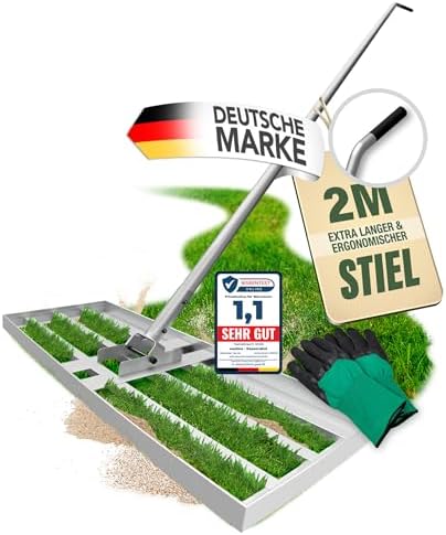 easimo | Rasen Rakel 80x30 cm - Hochwertiges Rasenpflege | Werkzeug zur Bodenebenheit, Gartenpflege & Rasenpflege | Robuste Stahlkonstruktion