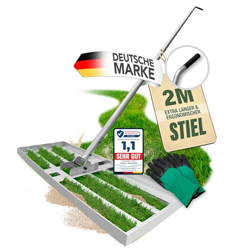 easimo | Rasen Rakel 80x30 cm - Hochwertiges Rasenpflege...
