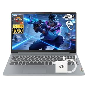 Lenovo IdeaPad Slim 3 Touchscreen Laptop, 8 Kerne AMD Ryzen 7 5825U (bis zu 4, 50 GHz) 16 GB RAM 512 GB SSD, AMD Radeon Graphics 15, 6 Zoll FHD WiFi 6 Win11 W/Zubehör, Computer für Business und