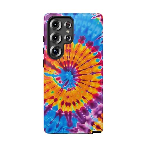 Coque Samsung S25 Ultra Bleu tie-dye spirale vibrante antichoc rigide