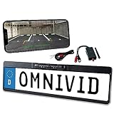 omniVID® T5 WiFi Rückfahrkamera-System kabellos für Smartphone, Kennzeichenkamera zum Nachrüsten für PKW, Auto, IP68 wasserdicht, Nachtsicht bis 5m, Einparkhilfe hinten