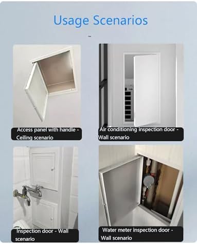 Plastic Access Door Cover Plate for Wall, Bathroom Pipe Access Panel, Decorative 12x15cm (4.7x5.9in) Inspection Hole, Easy Installation, Durable & Stylish Solution