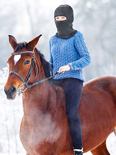 2 Pieces Winter Face Mask Ski Masks Warm Knitted Balaclava For Men Women Fleece Windproof Face Cover For Outdoor Sports (Black, Grey) #TOP5