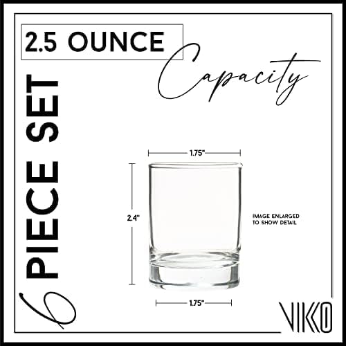 Miniatura 2 de Vikko Vasos de chupito de 2.5 onzas, juego de 6 vasos pequeños de licor, vasos de alcohol, vasos de barra de tequila duraderos para bebidas