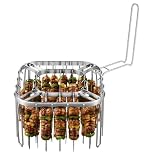 Air Fryer Skewer Rack Round, Chicken Drumstick Holder for Gr...