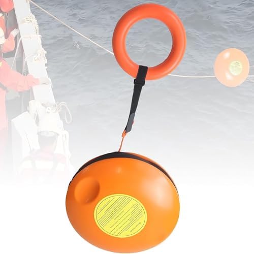 Emergency Rescue Disc,Orange Water Rescue Throwing Disc,Water Rescues Equipment with 131 FT Rescue Rope,with Rubber Hand Ring,Portable Throwable Safety Equipment