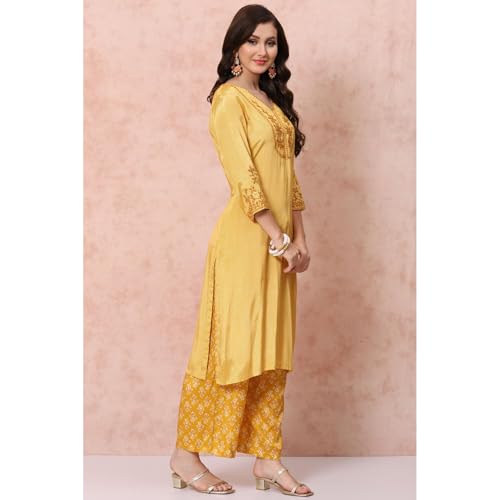Image of Rangriti Womens Women Viscose Printed Suit Set