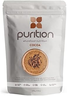 Purition Chocolate – High Protein Wholefood Shake | 500g Natural Meal Replacement with Whey Protein for Keto Diet, Weight Loss & Healthy Breakfasts | 12 Servings