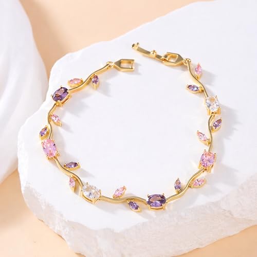 Image of SALVE Coquette Golden Tulip Bracelet for Women Stylish | Anti Tarnish Jewellery for Women, Hand Wristlet for Girls | Aesthetic Accessories for Girls, Valentine's Gift for Girlfriend
