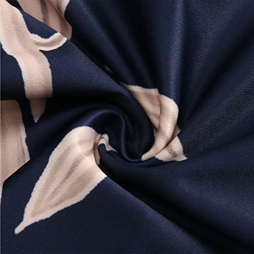 Vestido azul royal para meninas adolescentes, verão, outono, sem mangas, estampado, formal, encontro