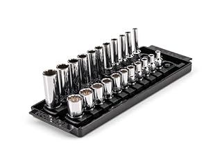 TEKTON 1/4 Inch Drive 12-Point Socket Set, 22-Piece | SHD90213