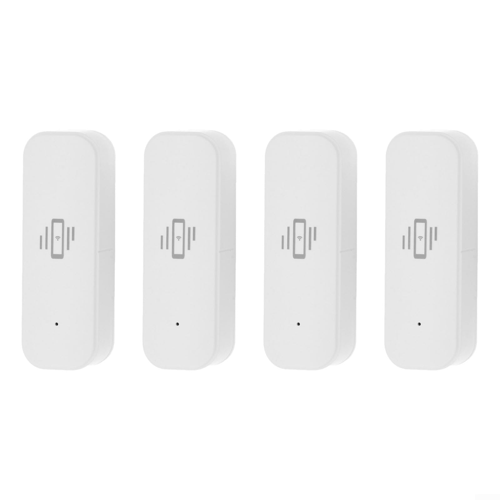 Lot de 4 capteurs de vibrations Wi-Fi avec alarme pour ZigBee - Détecteur de mouvement pour application Tuya/Smart Life - Surveillance en temps réel