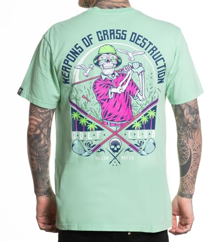 Sullen Men's Grass Destruction Summer Days Capsule Tattoo Lifestyle Graphic Premium Short Sleeve Golf Tee